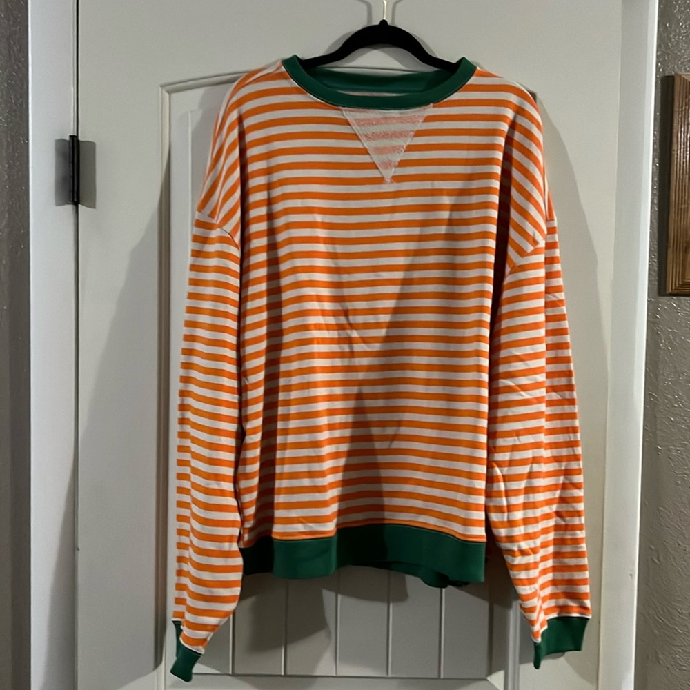 NWOT Free People Classic Striped Crewneck
